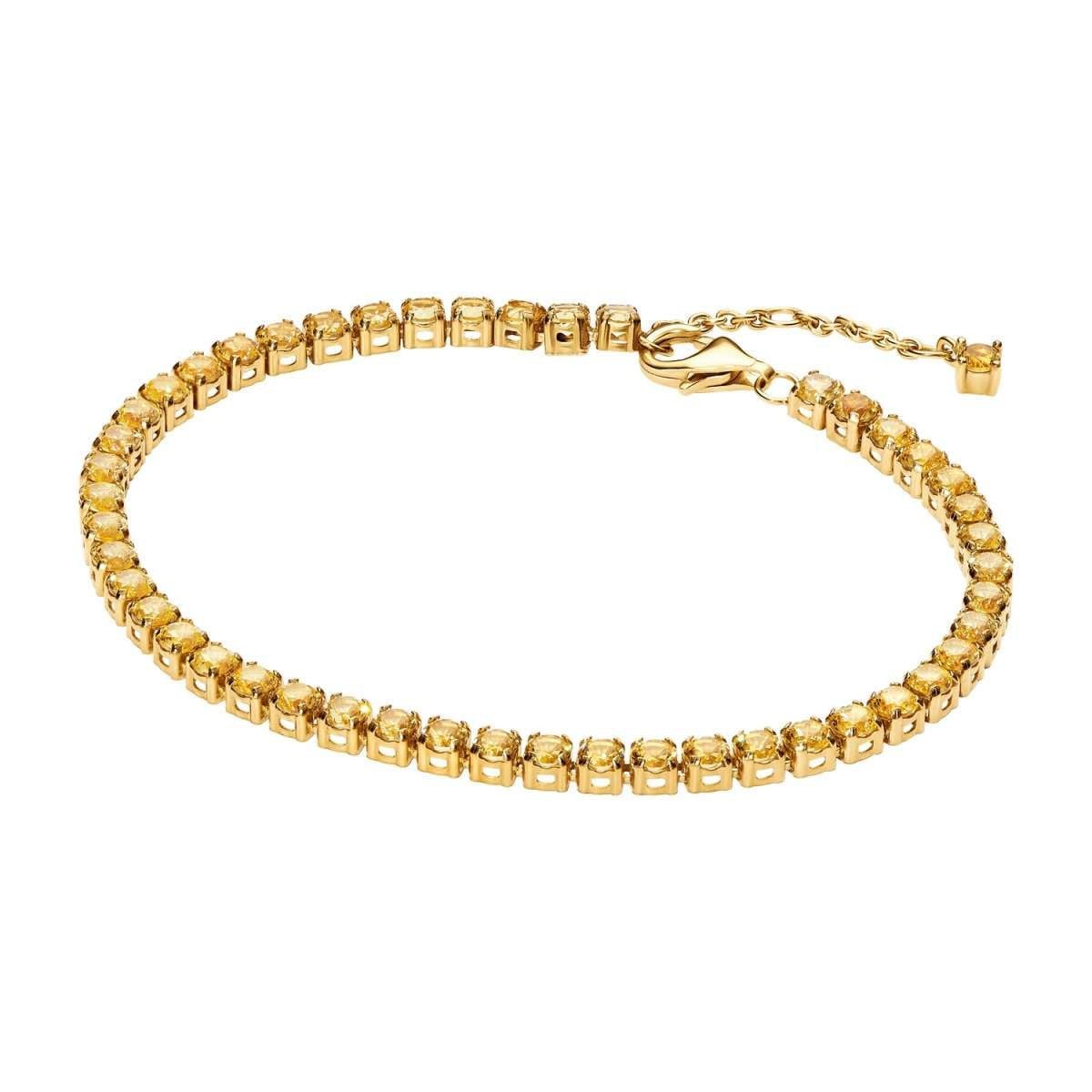 Pandora Tennisarmband 561469C03, für Damen Goldfarben Gelb