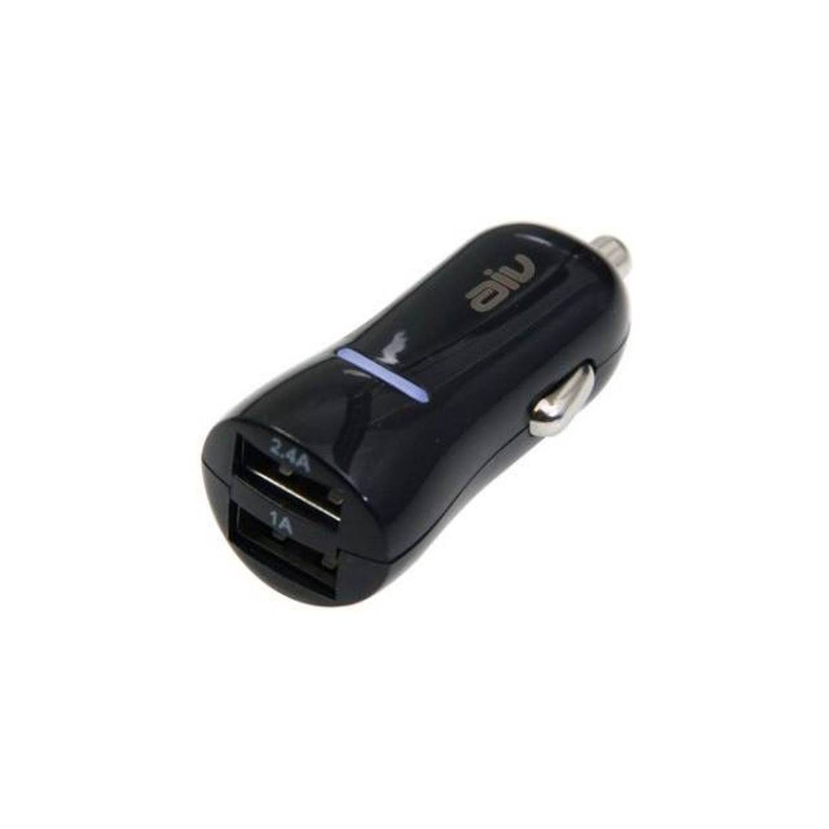 LED KFZ Auto 2 Dual 2.1 Ladegerät Zigarettenanzünder USB Adapter Schwarz PKW  LKW 12V 24V