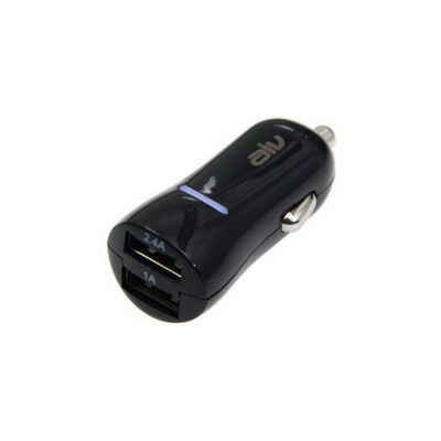 AIV Dual KFZ 3,4A USB Ladegerät 12V 24V Lader Audio- & Video-Kabel, Zigarettenanzünder, USB Typ A, Mini Format Lade-Adapter mit LED, für Handy, Navi, MP3-Player etc