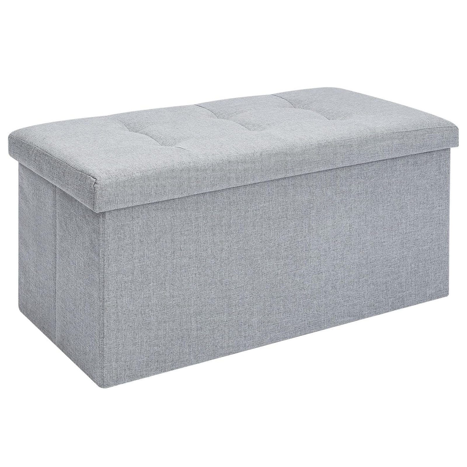 Youyijia Sitzhocker Sitzhocker mit Stauraum faltbar gepolstert 76x38x38 cm