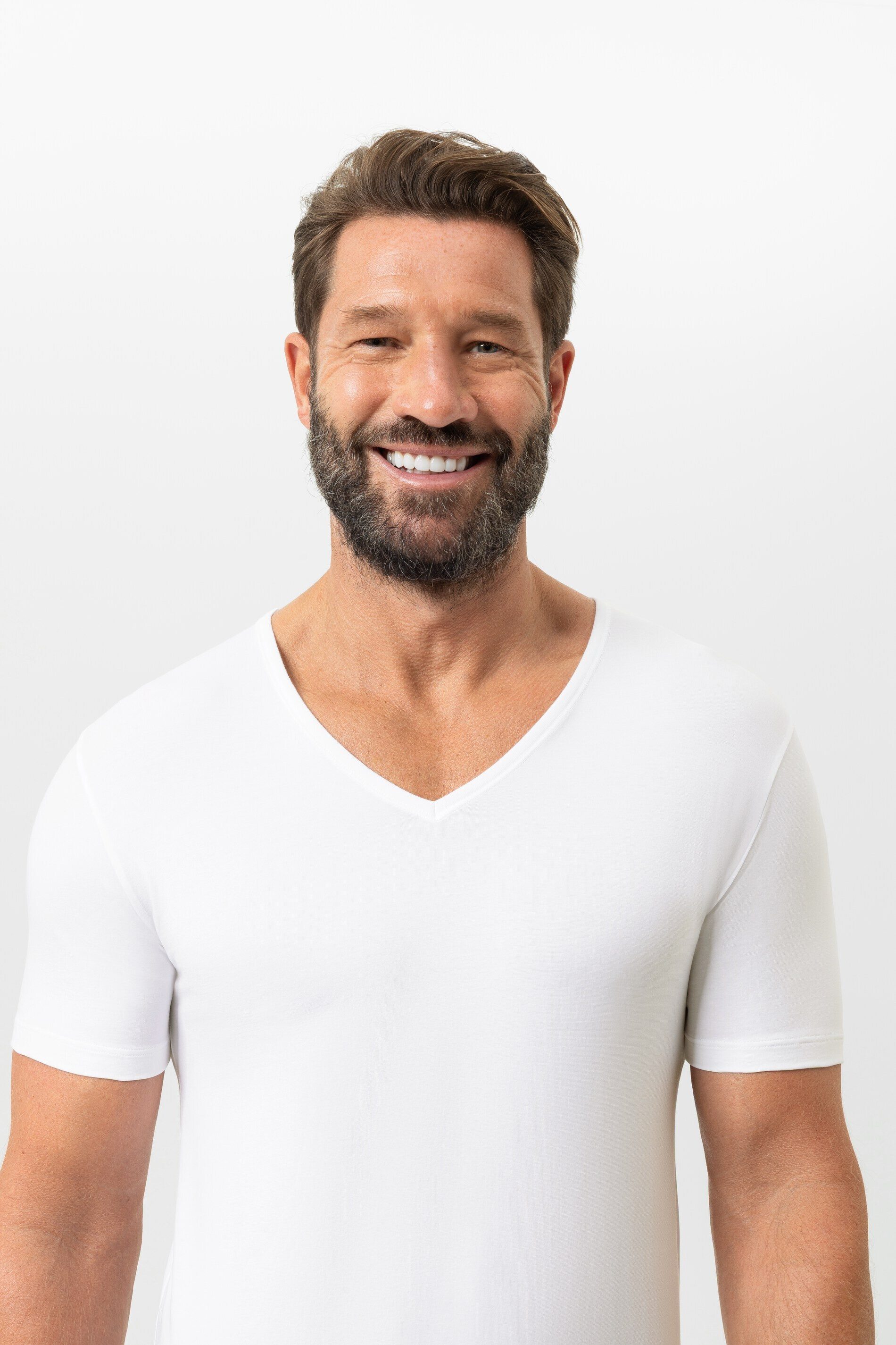 Mey Unterziehshirt Mey Herren Shirt Serie Dry Cotton Uni (1-St) Baumwoll-Mix, V-Ausschnitt, Halbarm, atmungsaktiv, Single Jersey