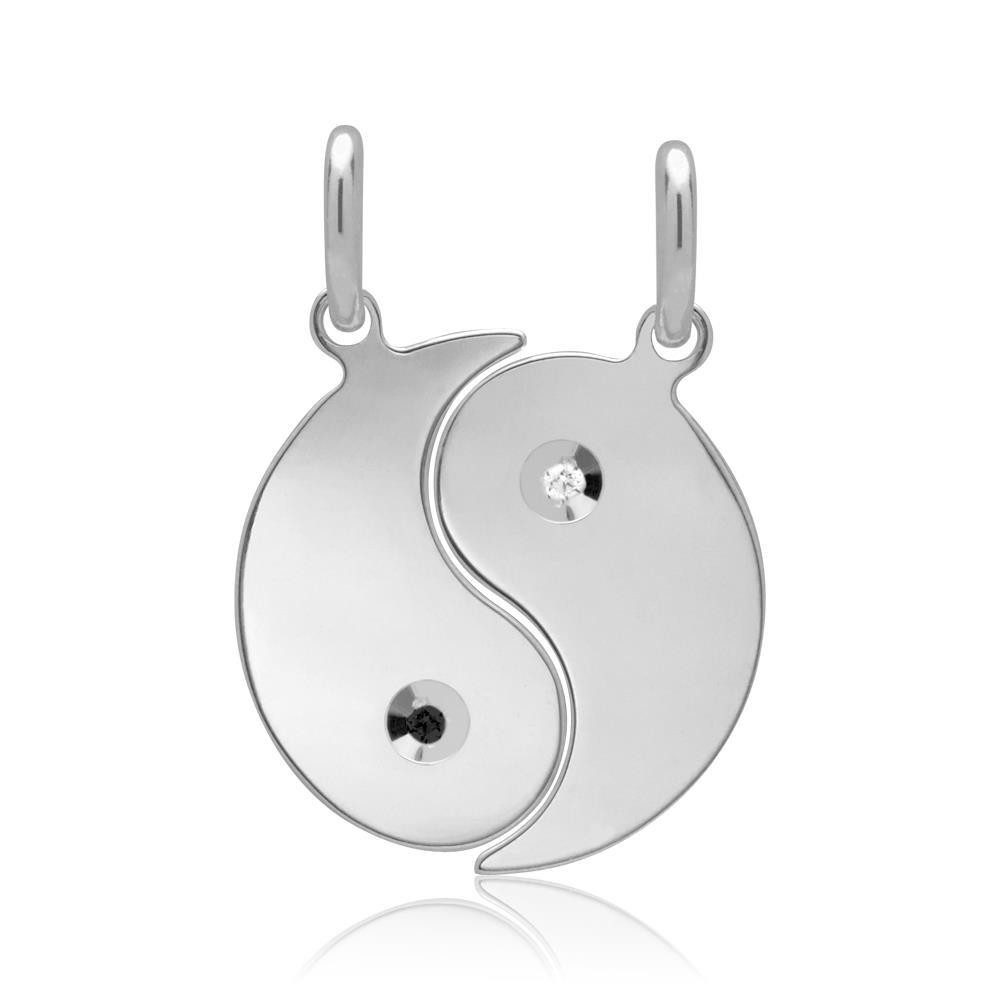 Unique Kettenanhänger Yin Yang Partneranhänger Silber mit Zirkonia SP0736 günstig online kaufen
