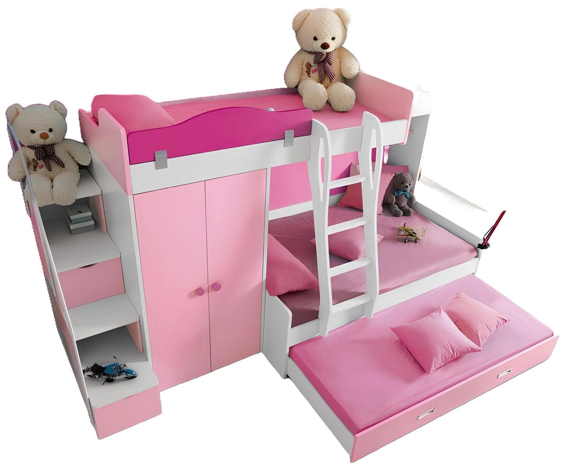 Xlmoebel Etagenbett Doppelstockbett im Bus-Design aus robustem Material für Kinder (Etagenbett), Hergestellt in Europa