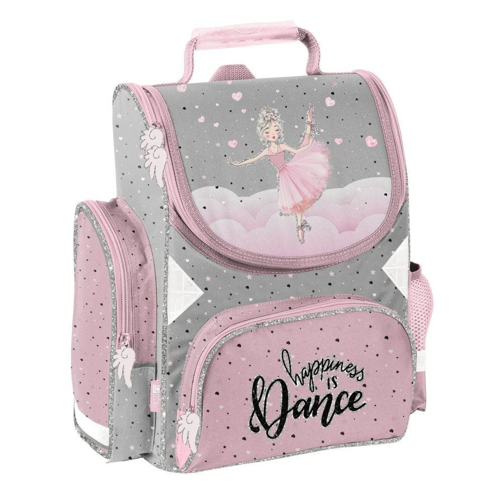 Familando Schulranzen Ballerina Schultaschen Set für Mädchen 1. bis 4. Klasse (Set, 8-tlg., inkl. Federmappe, Lunch-Set und Sporttasche), ergonomisch, kompakt, leicht