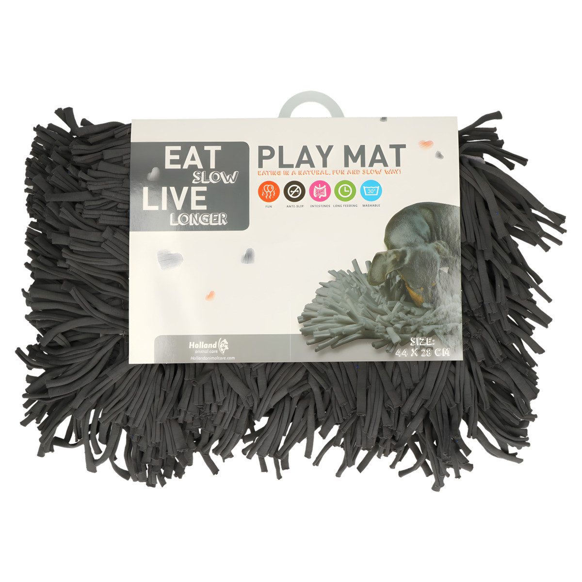 EAT SLOW LIVE LONGER Antischlingnapf Anti-Schlingmatte anthrazit