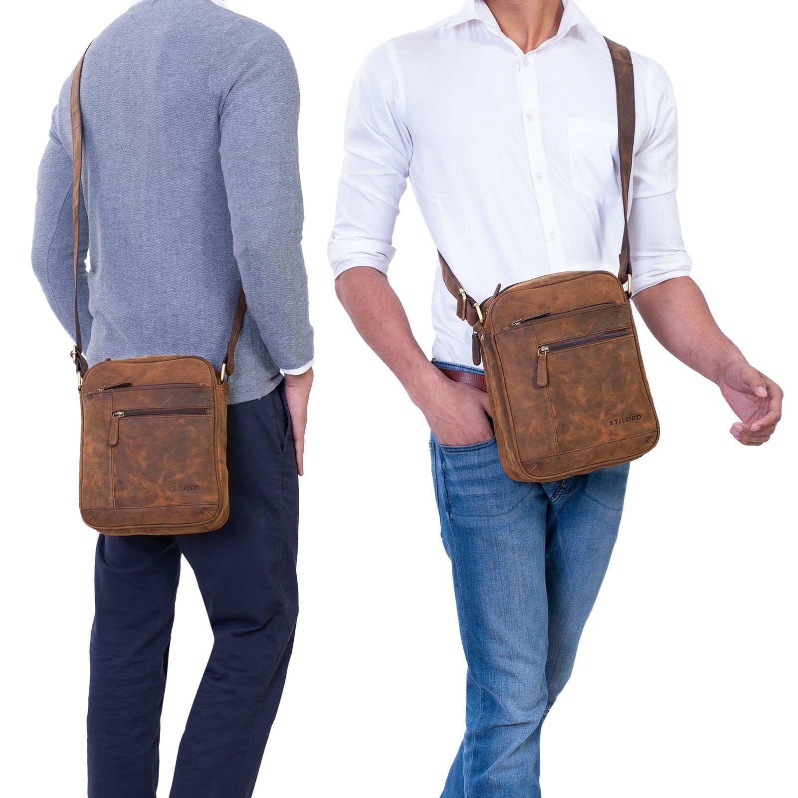 STILORD Schultertasche "Diego" Vintage Herrentasche Leder günstig online kaufen