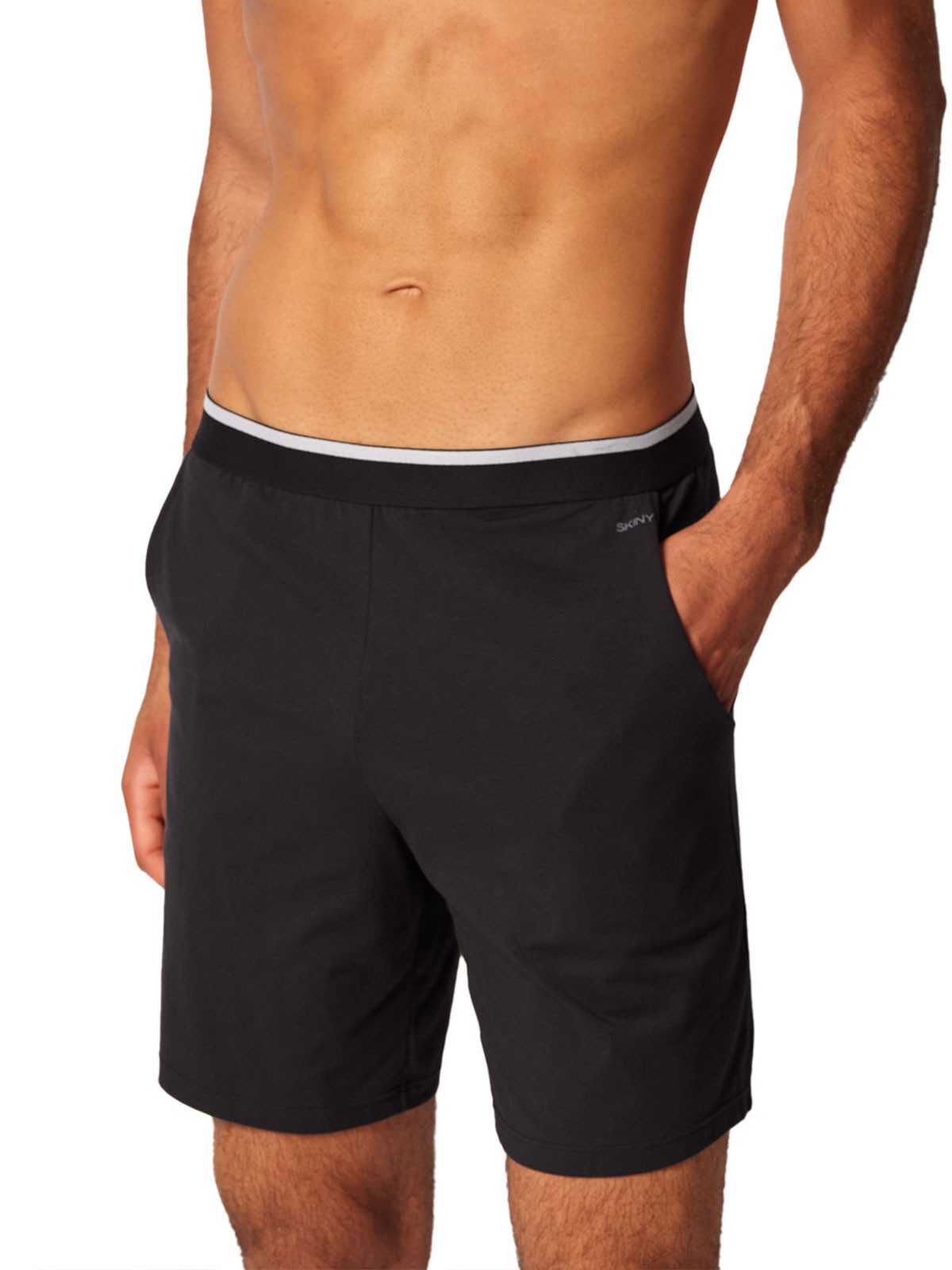 Skiny Loungehose Herren Hose kurz Night In Mix & Match (Stück, 1-tlg) gerader Beinausschnitt