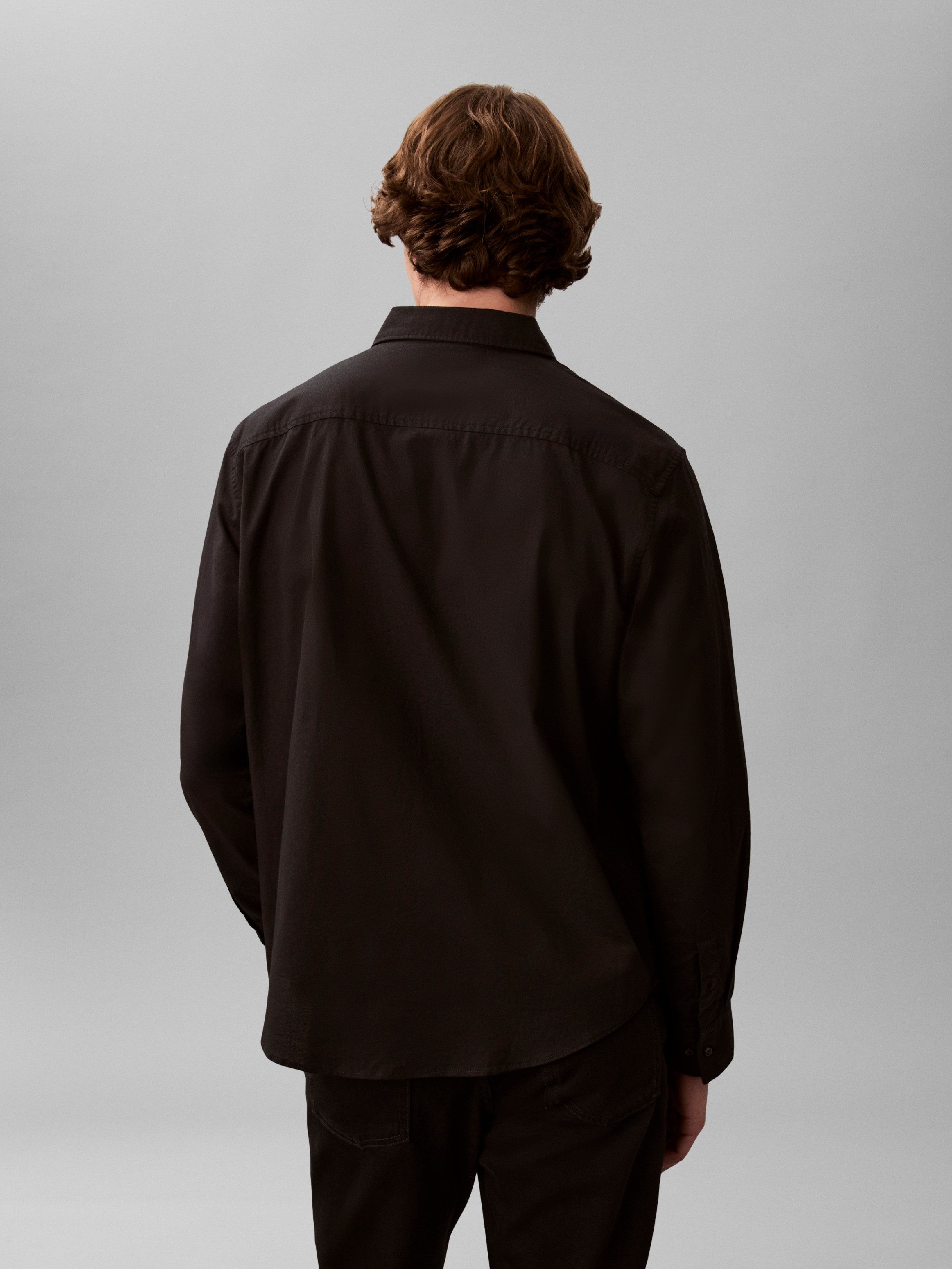 Calvin Klein Jeans Langarmhemd LS SOLID OXFORD CLASSIC SHIRT Mit Rundhalsausschnitt