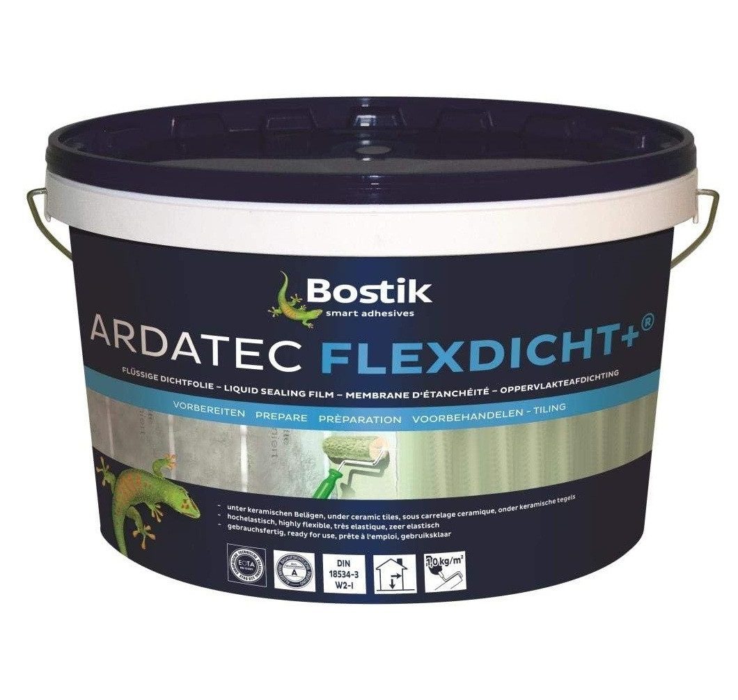 BOSTIK Spachtelmasse Bostik Ardatec Flexdicht plus 12kg Eimer blaugrau Flüssige Dichtfolie, gebrauchsfertig