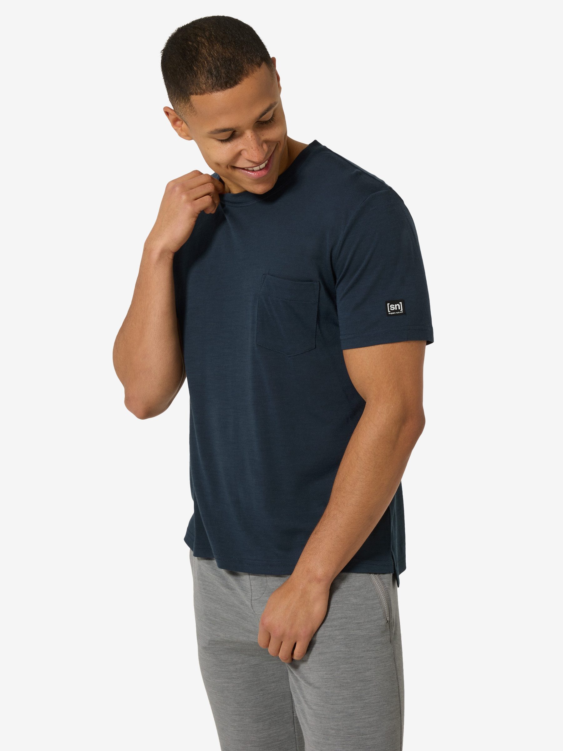 T-Shirt für Herren,Merino M POCKET TEE