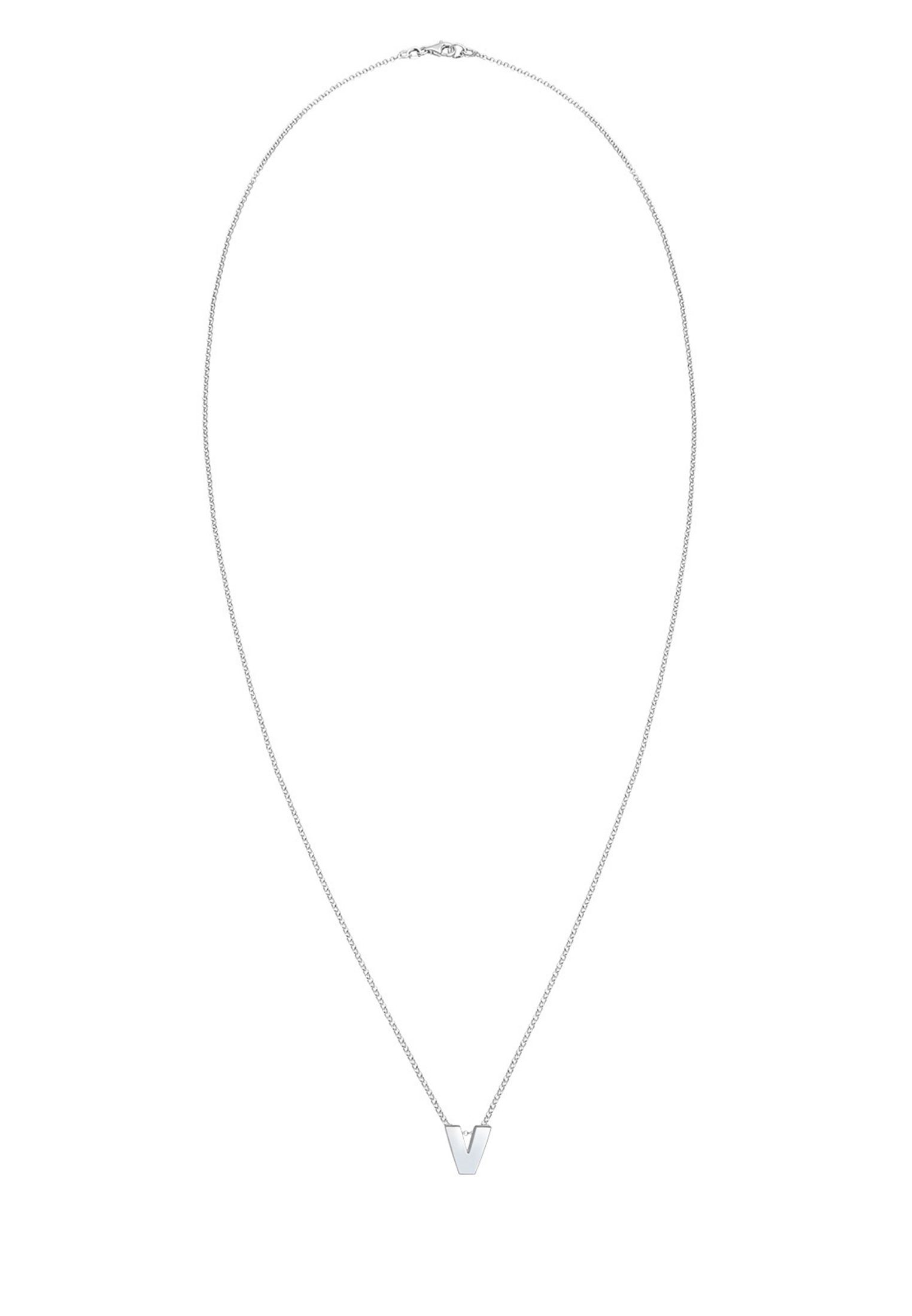 V Kette Silber Initialen Buchstabe Minimal mit Elli Anhänger Trend 925