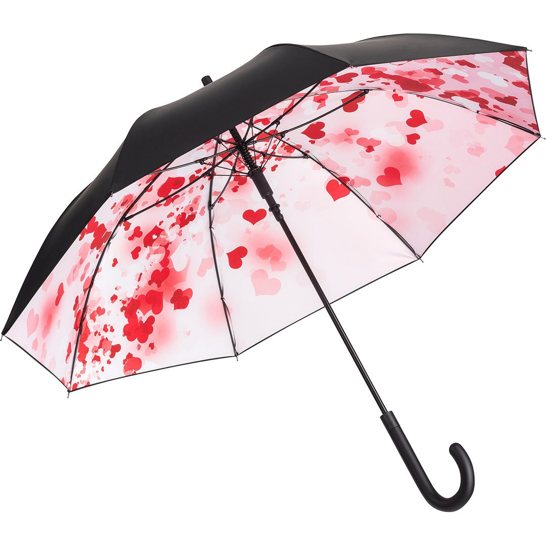 FARE Stockregenschirm, Herzen-Design, Auf-Automatik, Windproof-PLUS, Galvan günstig online kaufen