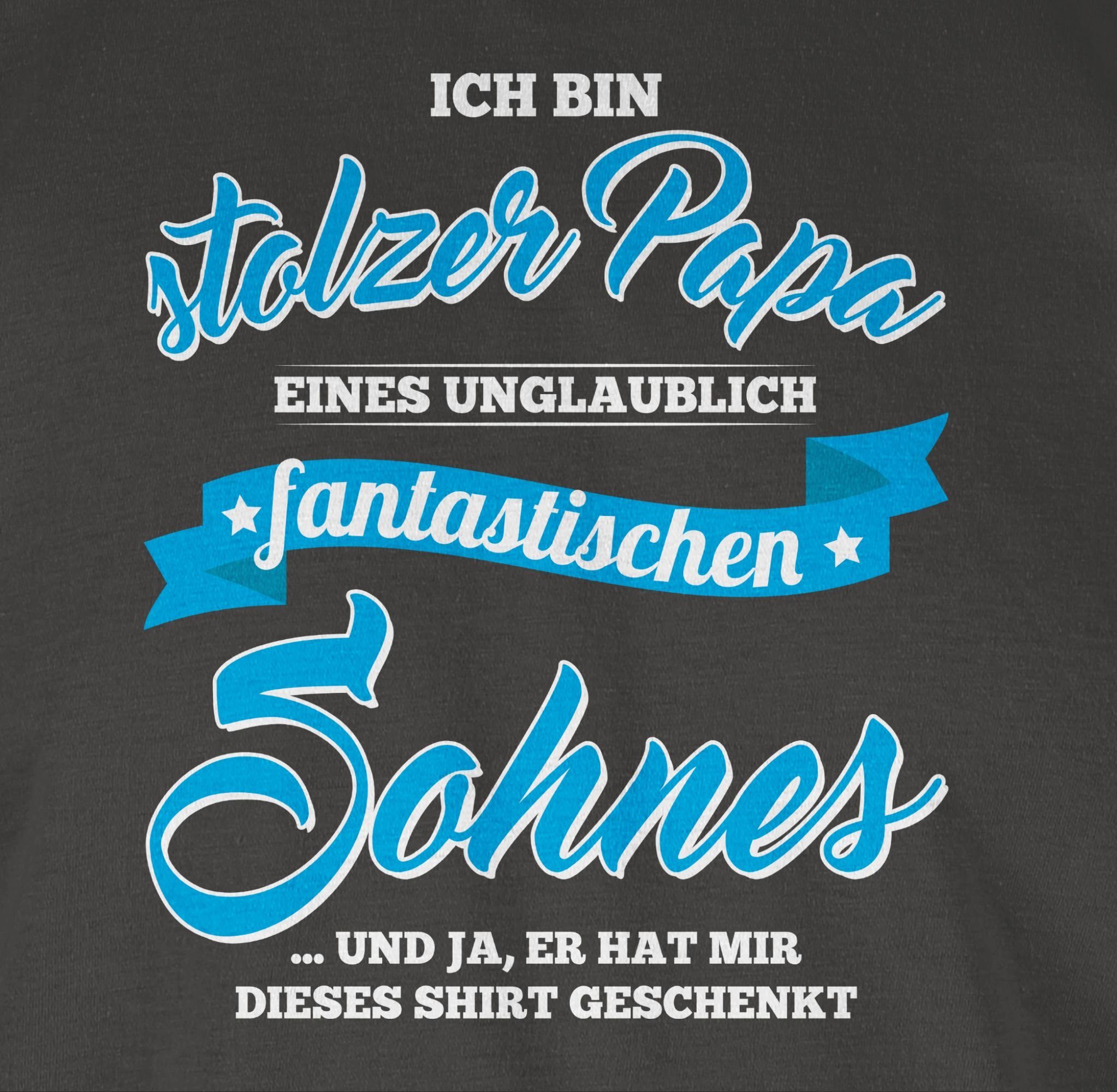 Dunkelgrau Geschenk Papa Vatertag Sohnes Stolzer für Papa eines fantastischen 3 T-Shirt Shirtracer