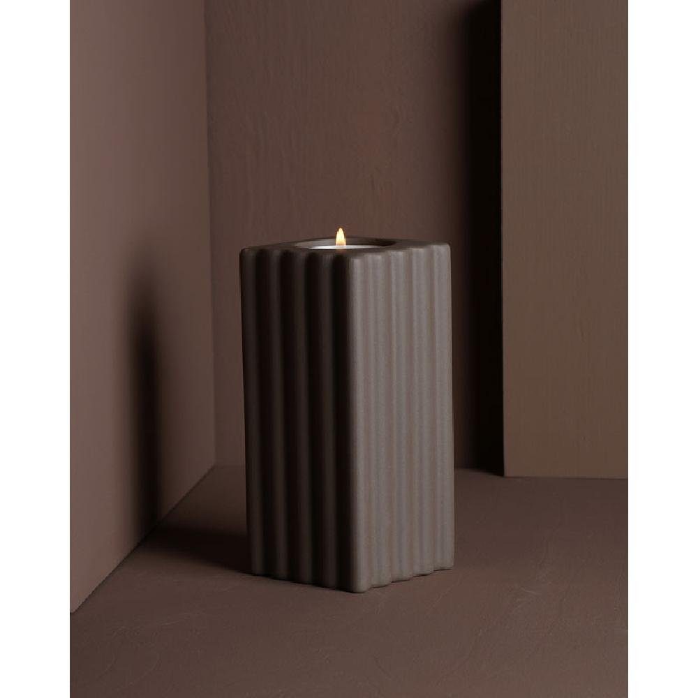 Nickebo Kerzenleuchter Kerzenhalter (15cm) Storefactory Braun