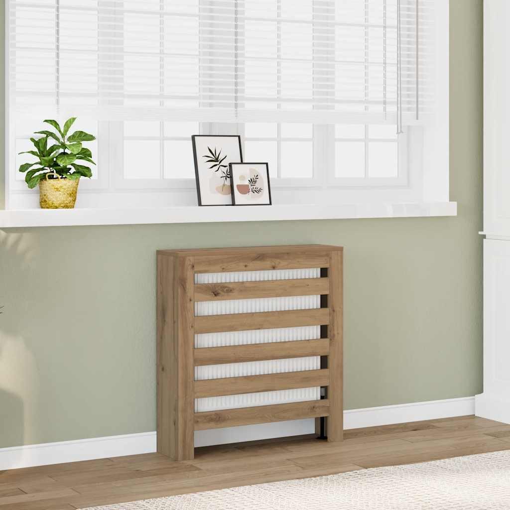 vidaXL Heizkörper Heizkörperabdeckung Eiche 78 x 20 x 82 cm Holzwerkstoff – Bild 2 von 5