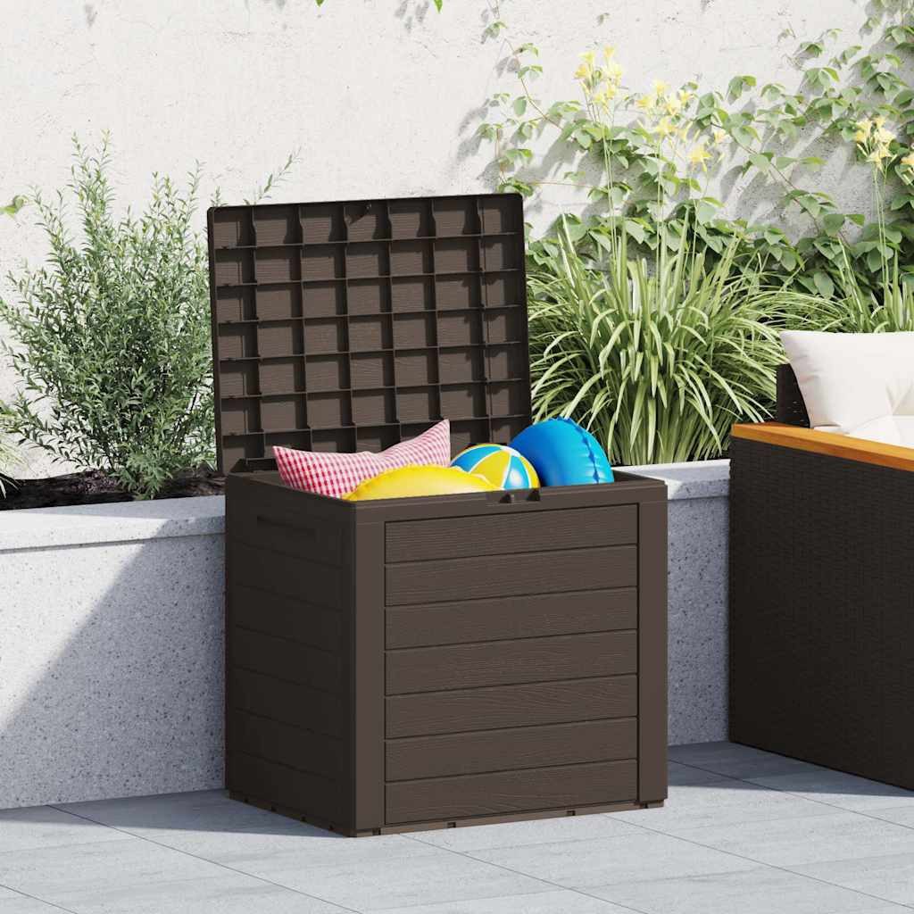 vidaXL Gartenbox Gartentruhe Braun 58,5x46x55 cm Polypropylen