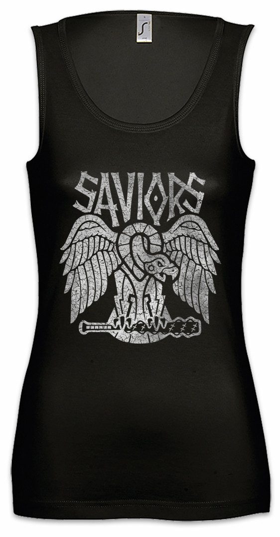 Urban Backwoods Tanktop Saviors Patch Ärmelloses Damen T-Shirt Negan Lucille Baseball The Series Walking Gang