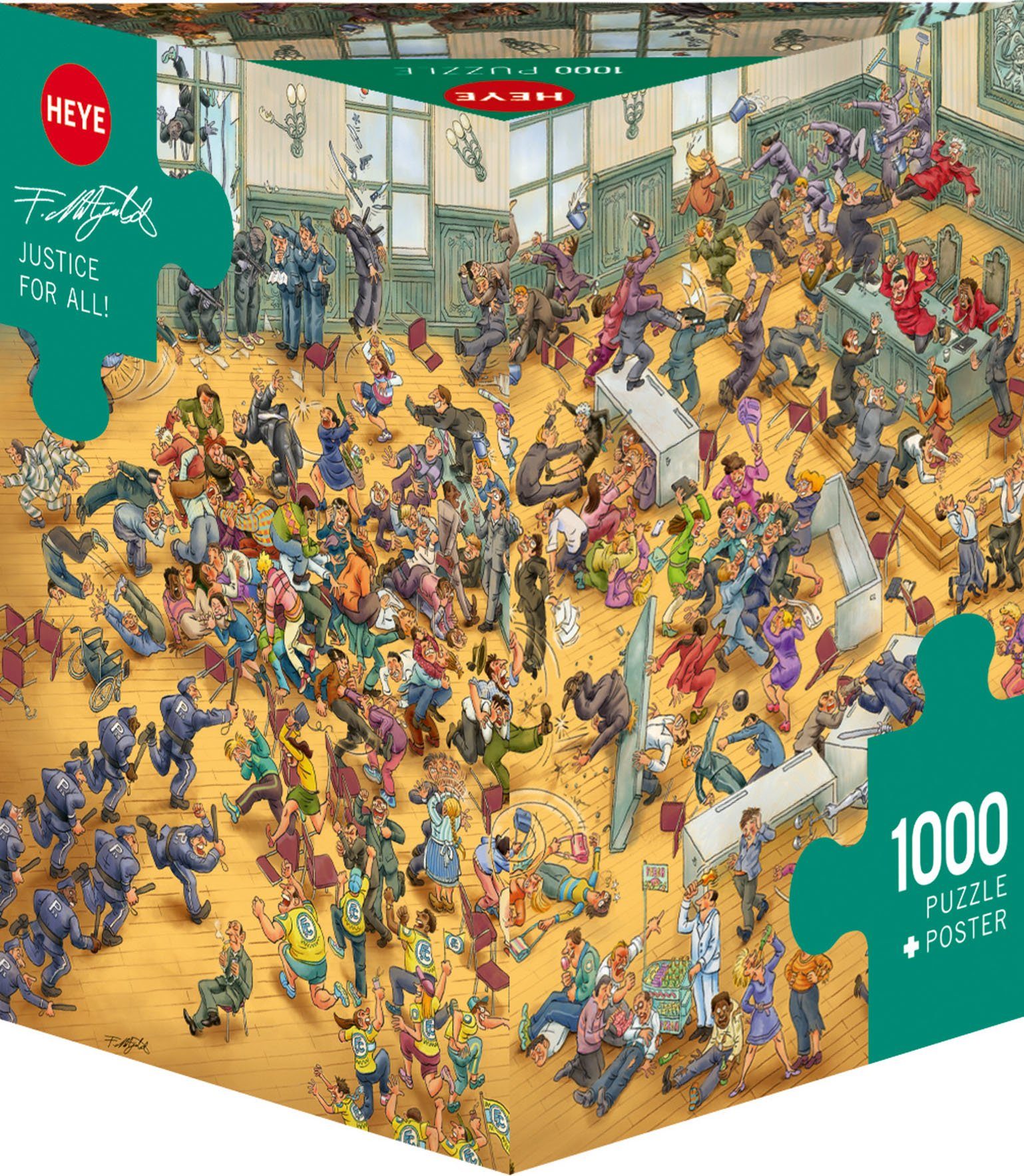 1000 Puzzle in Europe Made Mitgutsch, HEYE All! Justice Puzzleteile, For