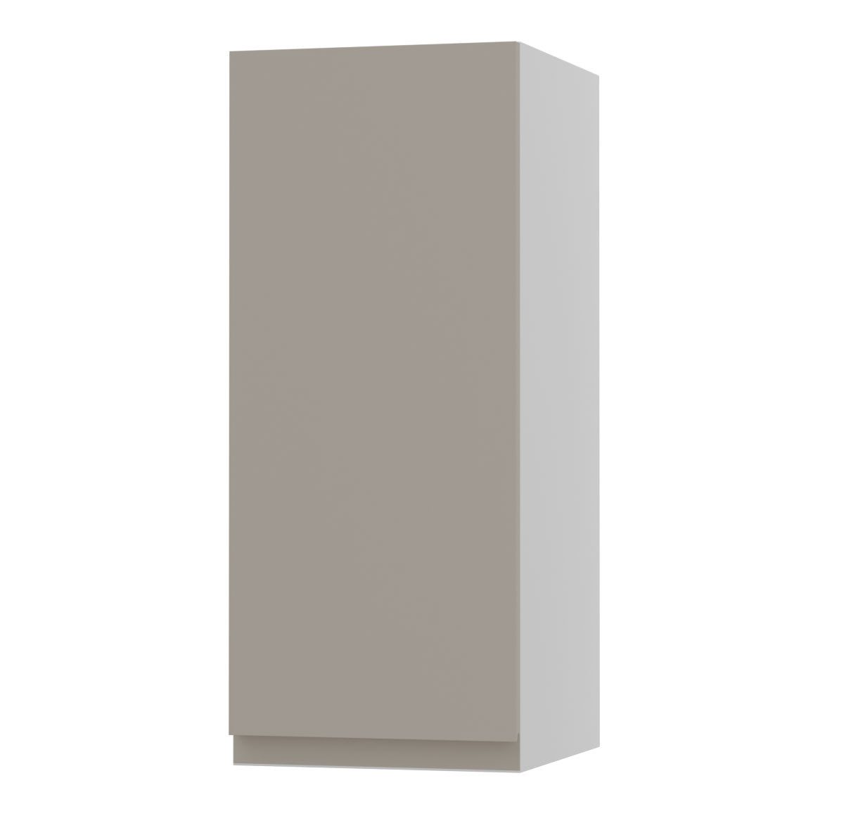 Feldmann-Wohnen Klapphängeschrank Avellino (W2/30, 1-türig, 2 Einlegeböden, 1-St., moderne Optik, Acrylfronten, Griffmulden) 30x32,5x72cm grifflos weiß - cashmere Acryl (AV-W2/30)