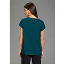 Laura Scott Shirtbluse mit Satin-Vorderteil und hochflexiblen Jersey-Rücken lockere Passfrom, zeitlos & gut zu kombinieren