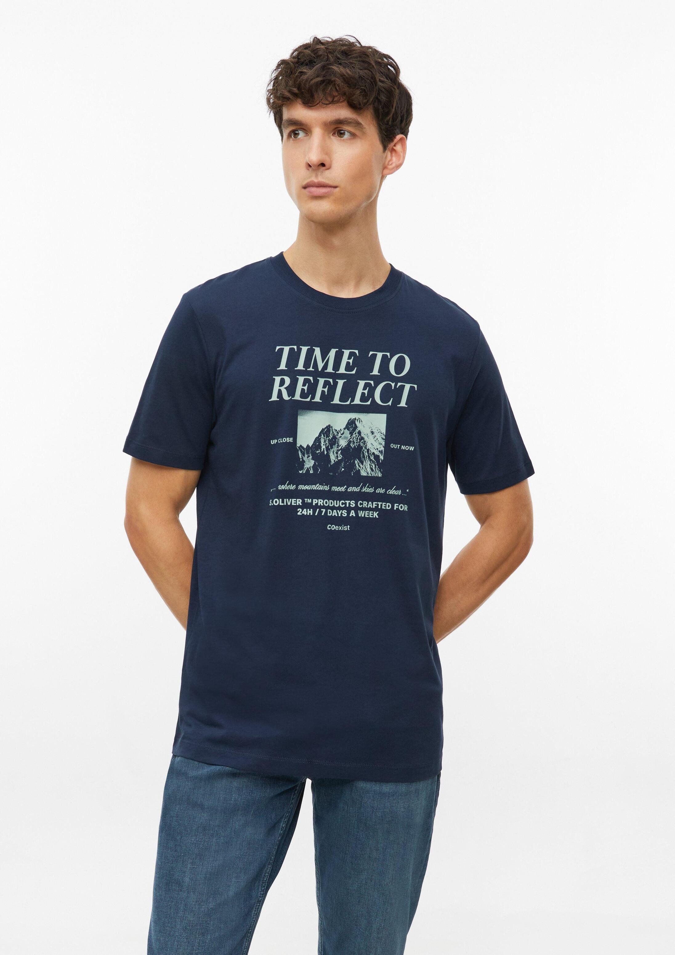 s.Oliver Kurzarmshirt T-Shirt Baumwoll-T-Shirt mit Artwork