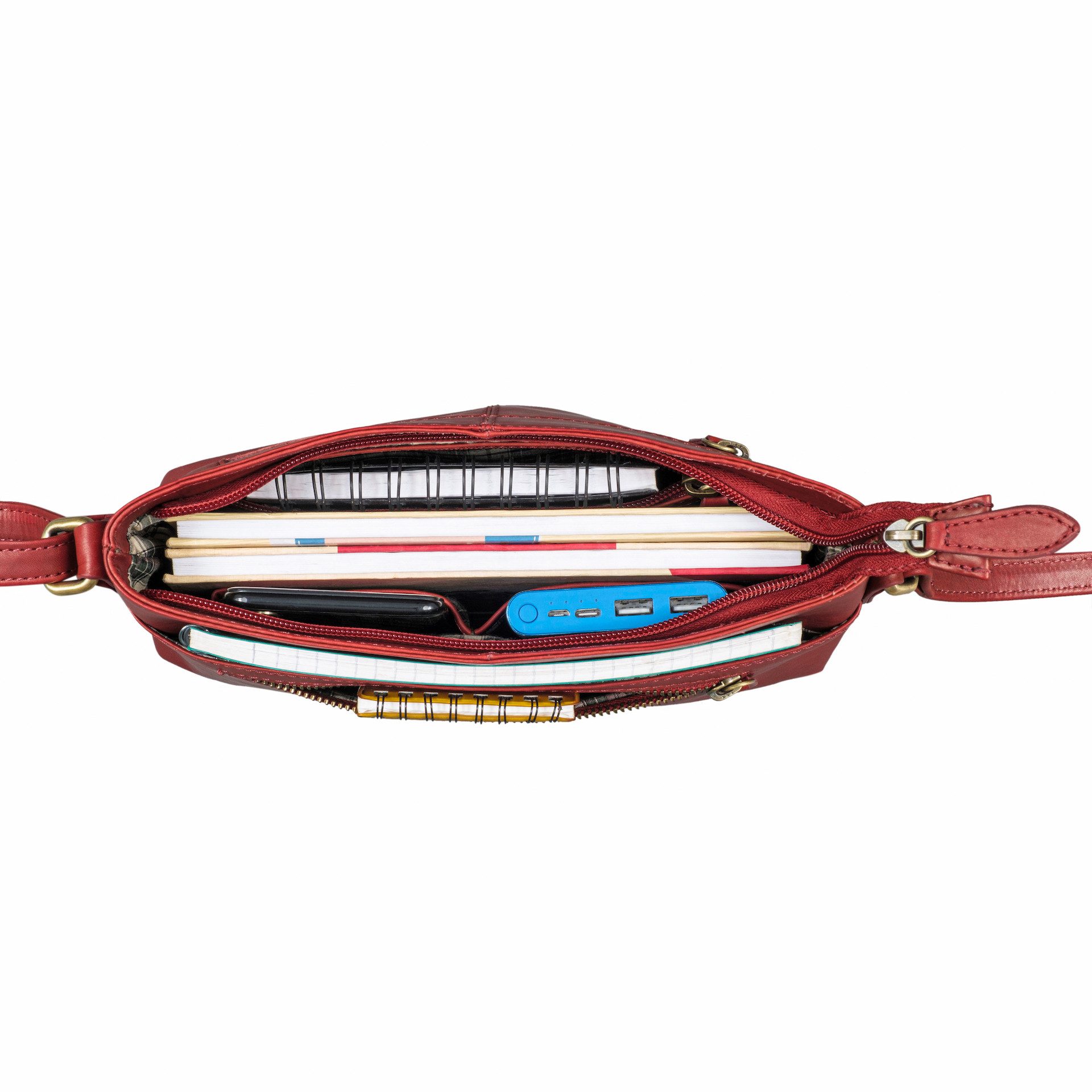 Benthill Umhängetasche Damen Echt Leder Handtasche Schultertasche Tasche Vintag Umhängetasche, Schultergurt / Umhängegurt Reißverschlussfach