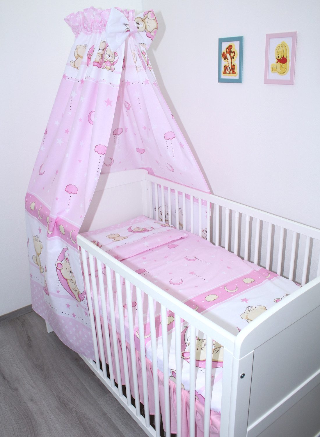 Primawela Babybettwäsche Bettset mit Постельное белье Vollstoff Himmel Baby Kinder, 5 teilig