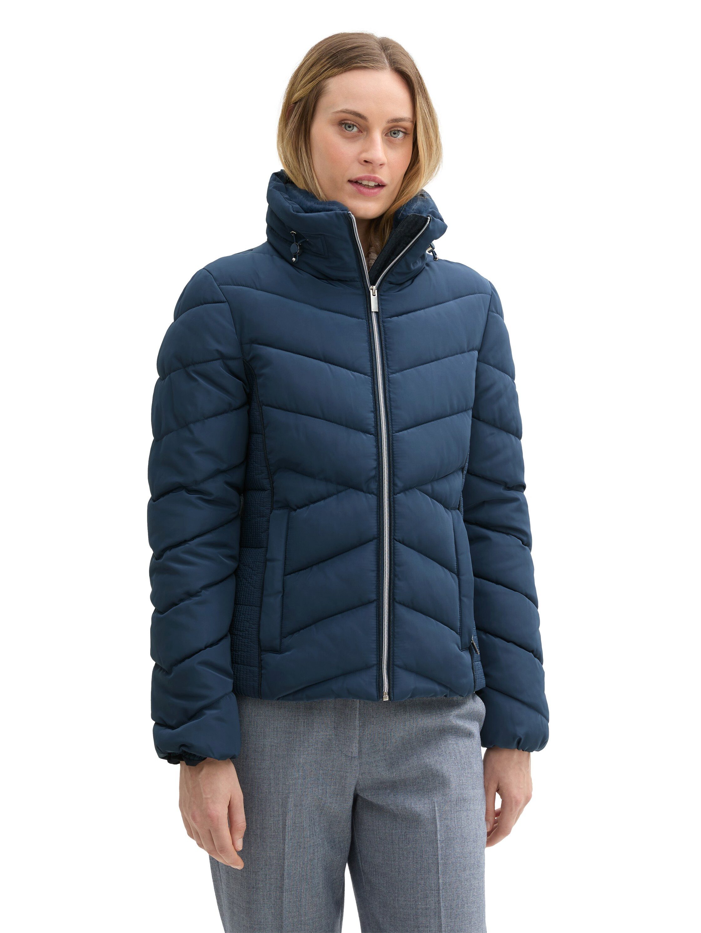 TOM TAILOR Steppjacke mit Stehkragen und Reißverschluss