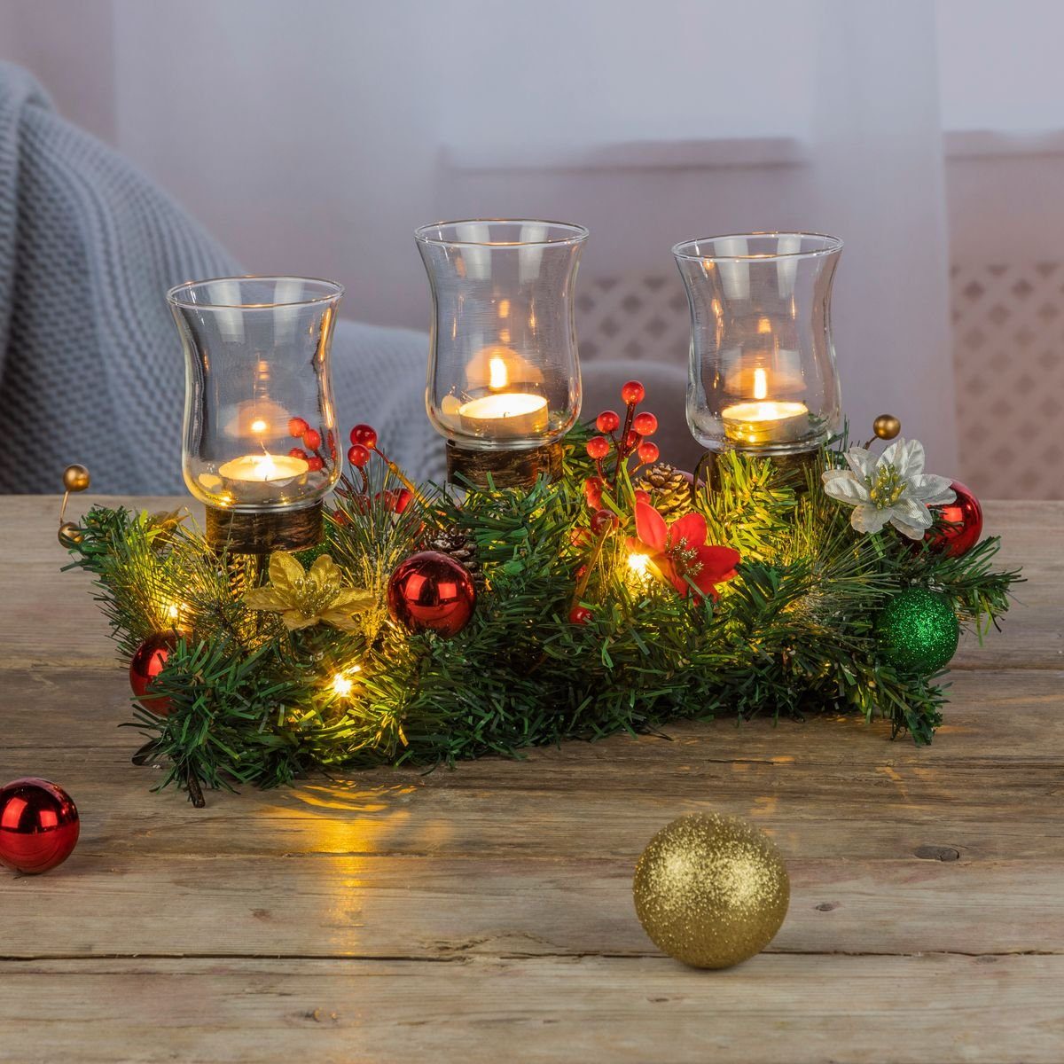 Gravidus Kerzenhalter 6 LED Kerzenhalter 3 Kerzen Weihnachten günstig online kaufen