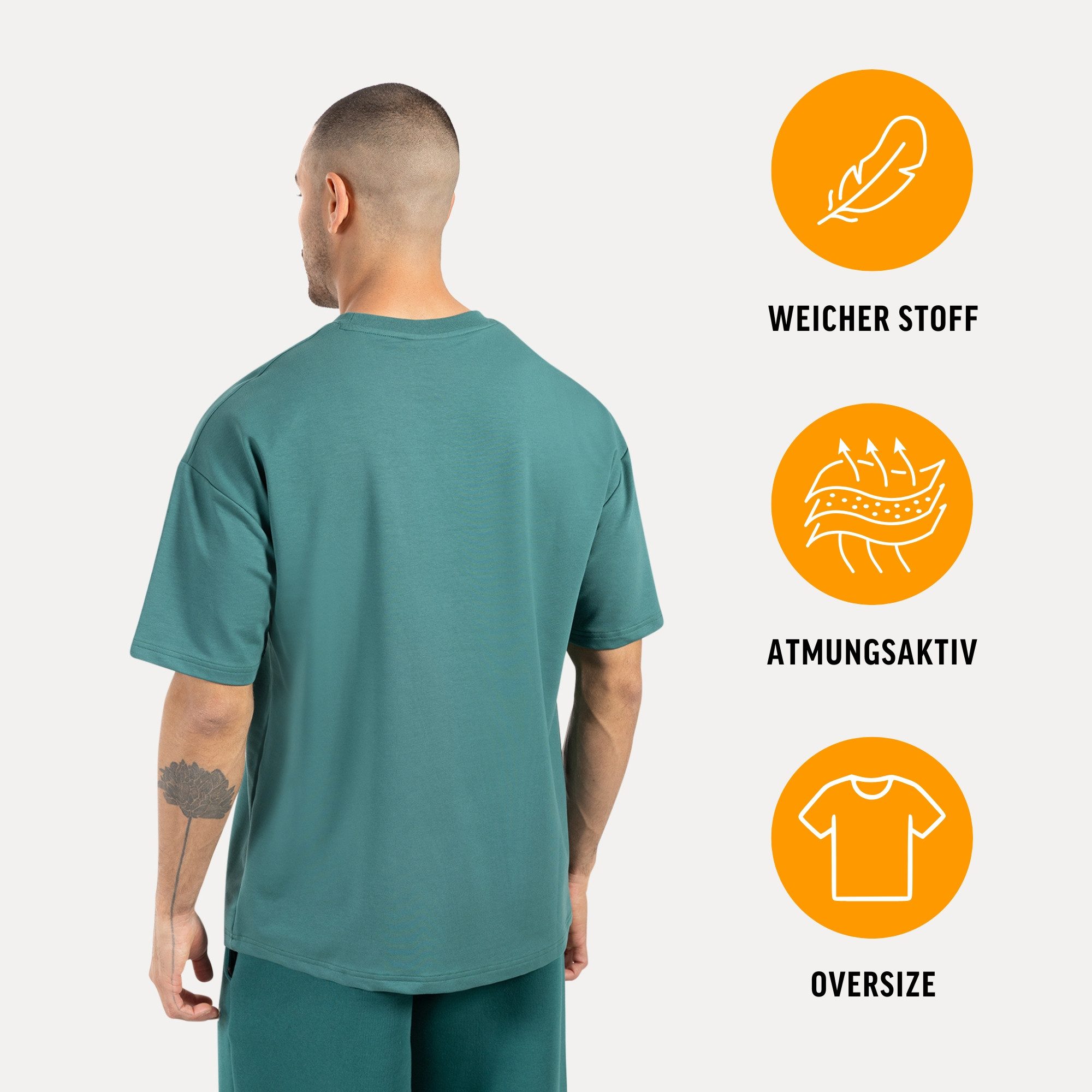 Smilodox T-Shirt Lorik, Locker geschnittenes Oversize Shirt mit Retro Front günstig online kaufen