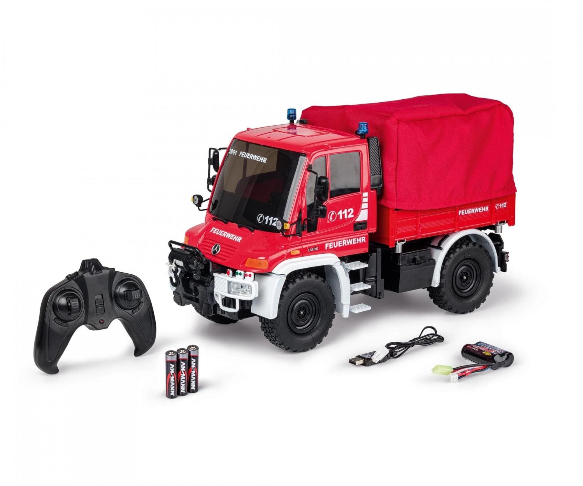 CARSON RC-Buggy Carson RC 1:12 MB Unimog U300 Feuerwehr 2,4 Ghz 100% RTR
