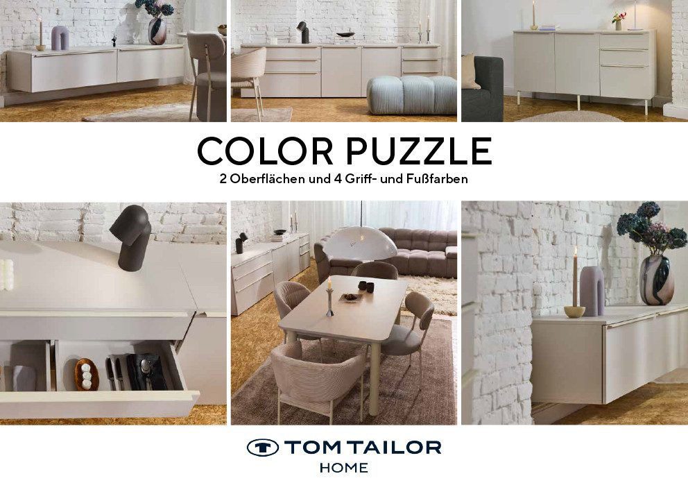 TOM TAILOR HOME Kommode, Lowboard, Breite 165 cm,3 Türen,2 Schubladen, viel Stauraum