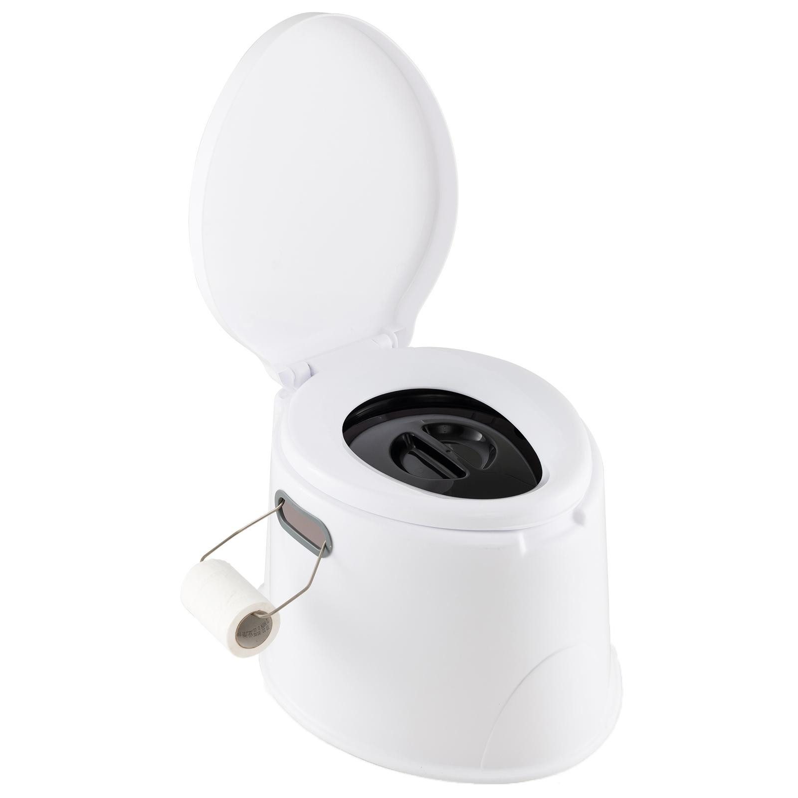 KOMFOTTEU Campingtoilette, mit Toilettenpapierhalter, Deckel & günstig online kaufen