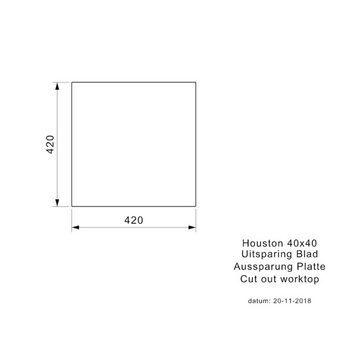 REGINOX Edelstahlspüle Reginox Einbaubecken Houston 40x40 Edelstahl poliert, 44/44 cm