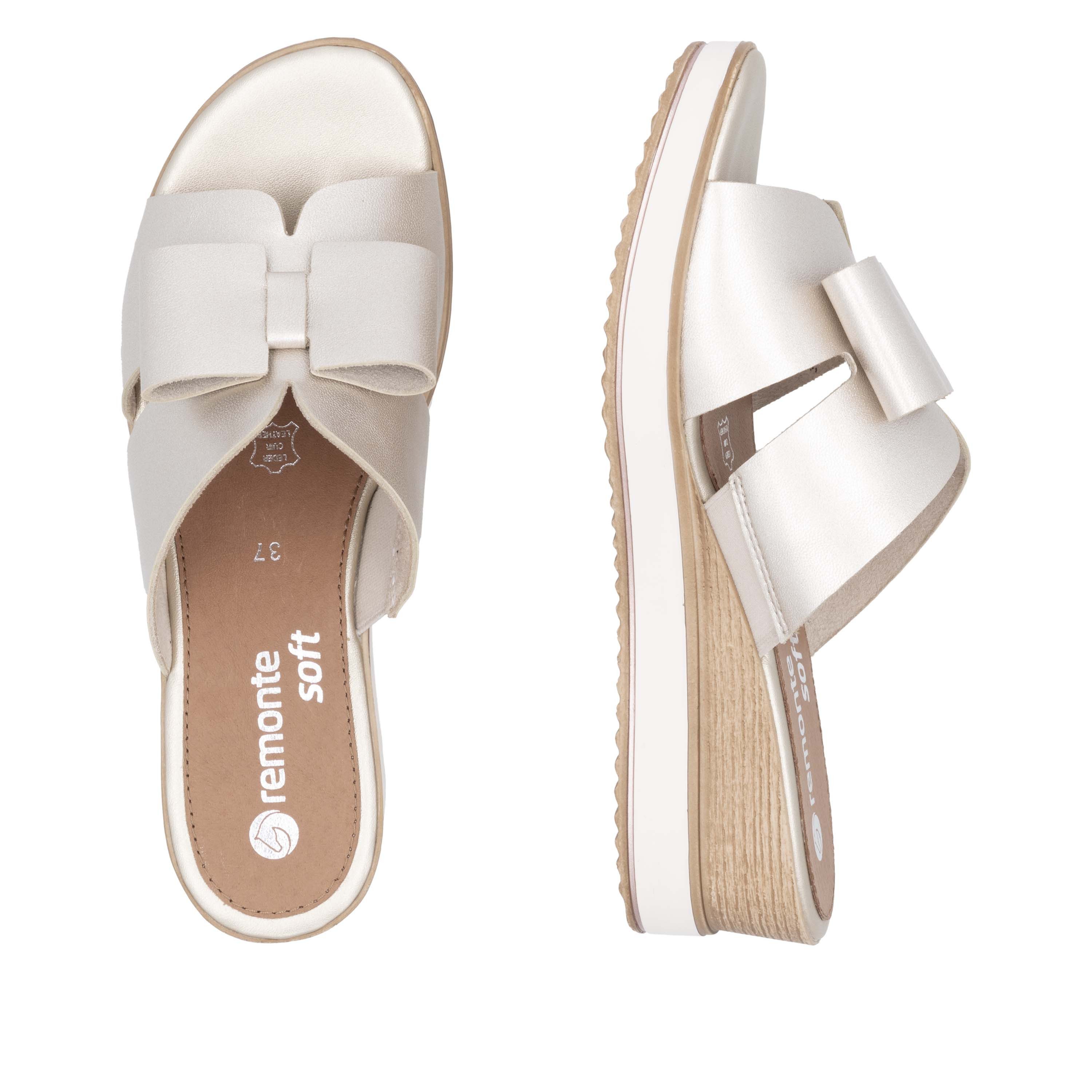 Remonte Pantolette Keilabsatz, Sommerschuh mit schöner Zierschleife