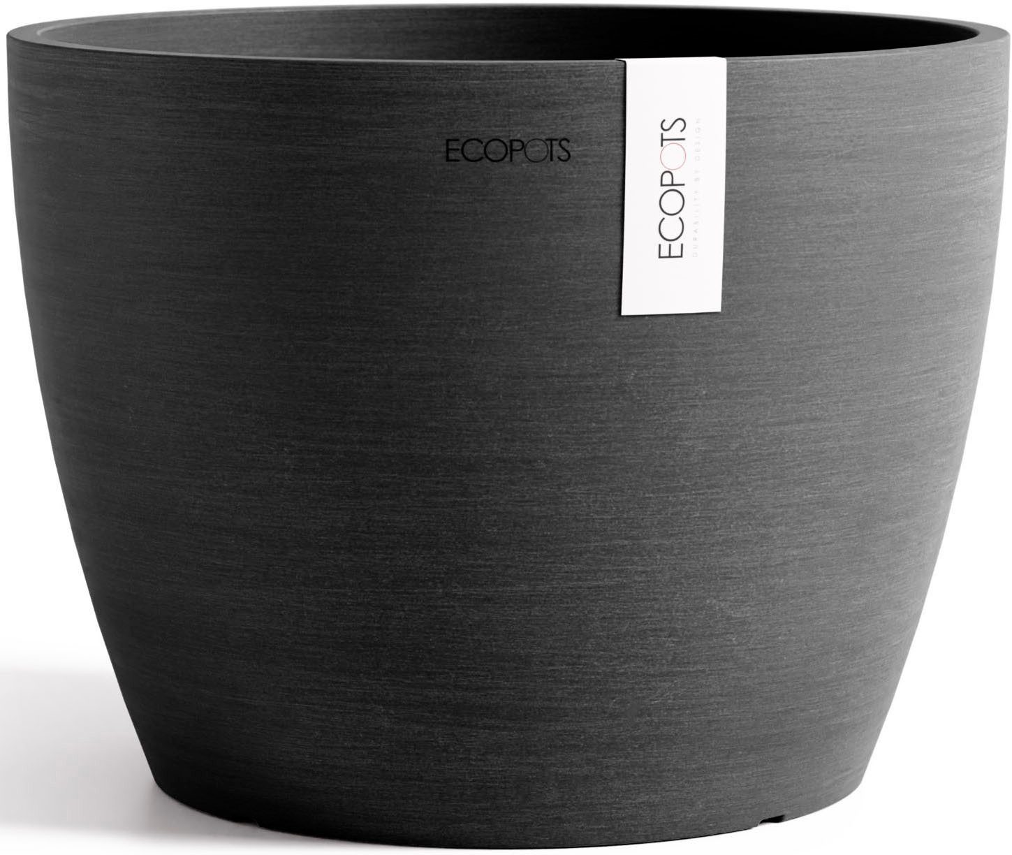 ECOPOTS Blumentopf Stockholm 31 Dunkelgrau, für innen und außen: frostsicher, bruchsicher und lichtbeständig