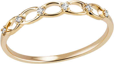 Firetti Fingerring Schmuck Geschenk Gold 585 Goldring Damenring, mit Brillanten