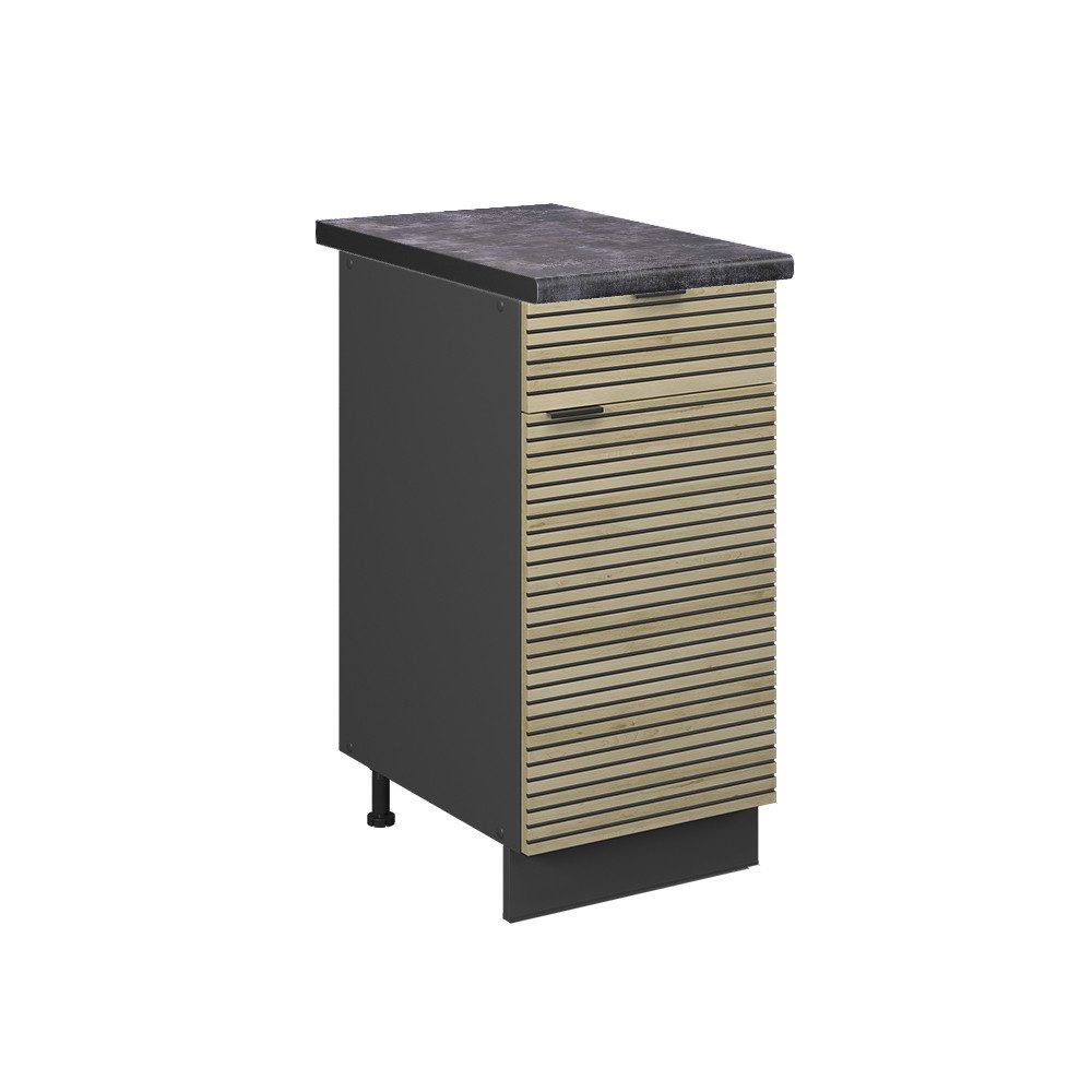 Vicco Unterschrank R-Line, Bordeaux Hochglanz/Goldkraft Eiche, günstig online kaufen