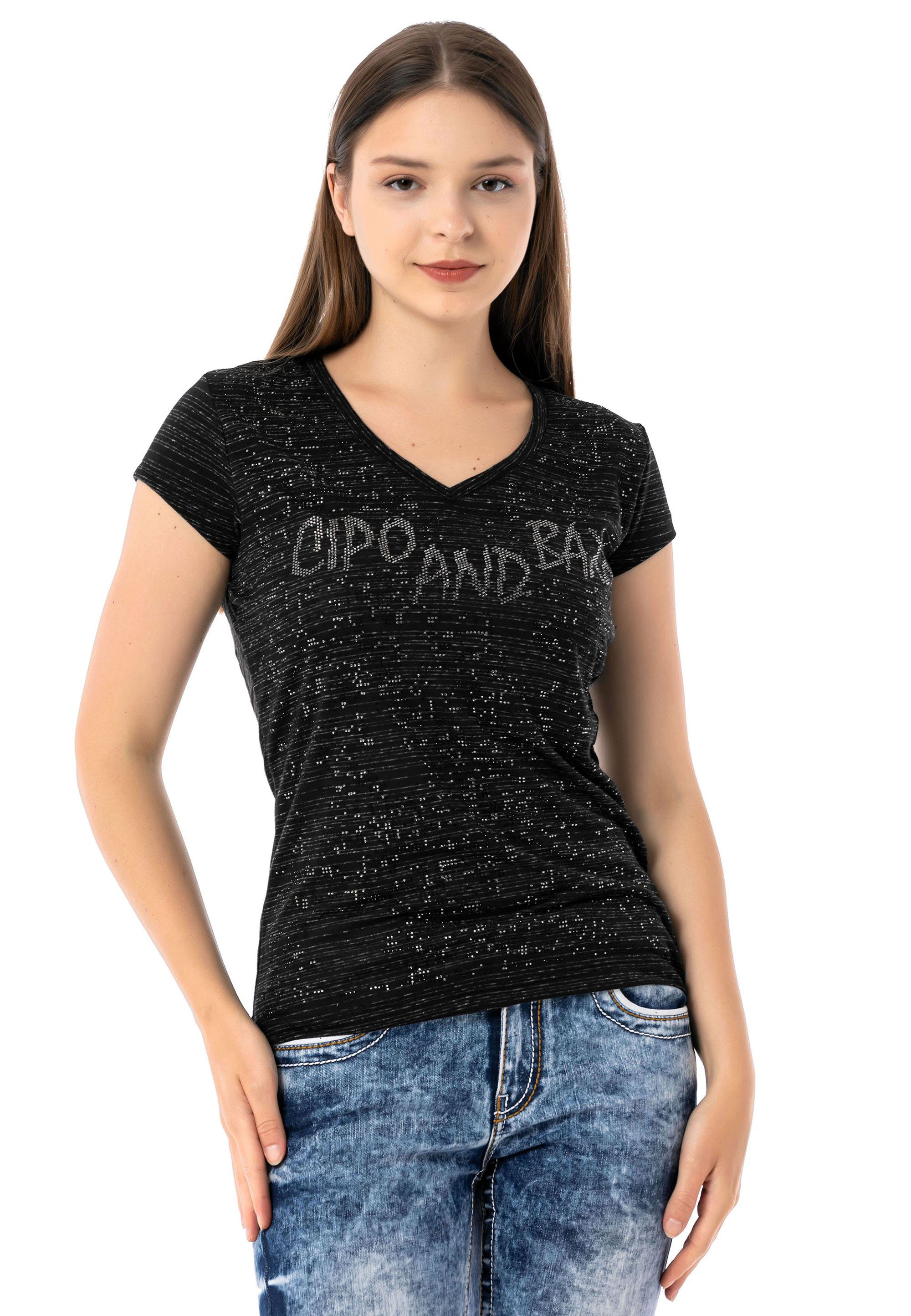 Cipo T-Shirt im & Baxx Glitzer-Look