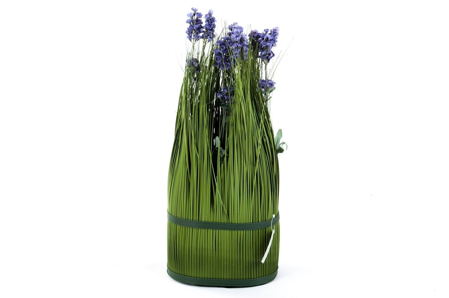 Kunstpflanze Grasbusch mit Lavendel H 49 cm Dekogras Kunstblume Kunstpflanze Dekopf, BURI