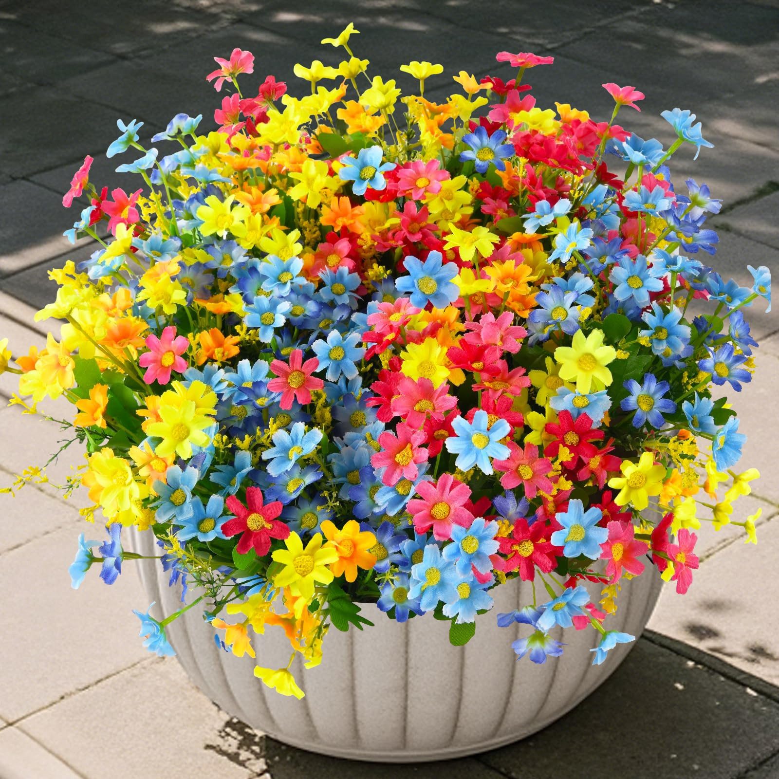 Kunstblumenstrauß 3 Bündel Blumen Geranie Blumen, günstig online kaufen
