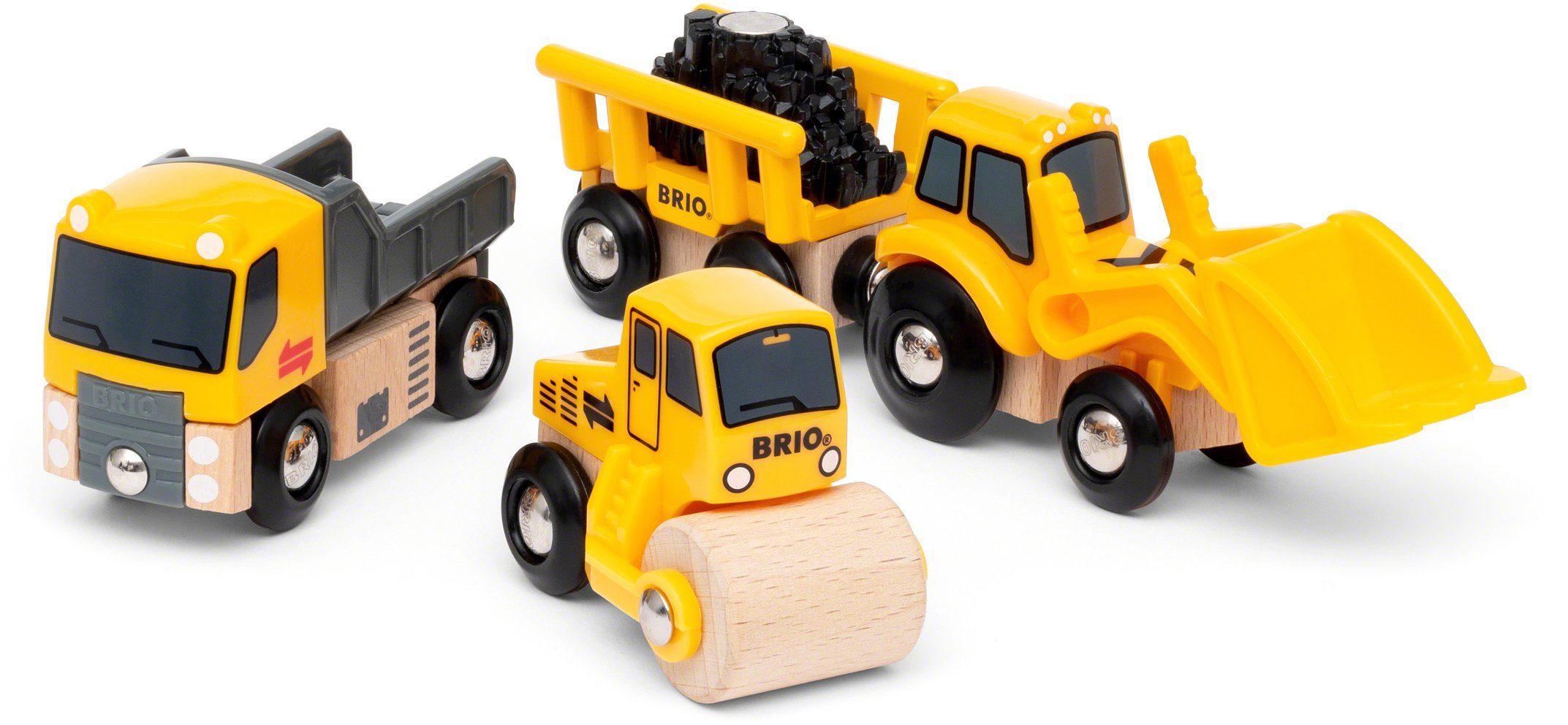 BRIO® Spielzeug-Eisenbahn Baustellenfahrzeuge, (Set, 3-tlg), Kipper, günstig online kaufen