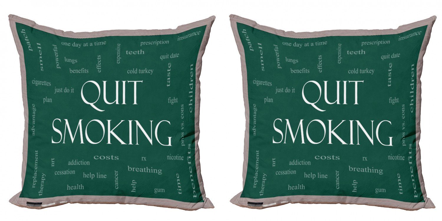 Kissenbezüge Modern Accent Doppelseitiger Digitaldruck, Abakuhaus (2 Stück), Zitat Smoking Message Tafel