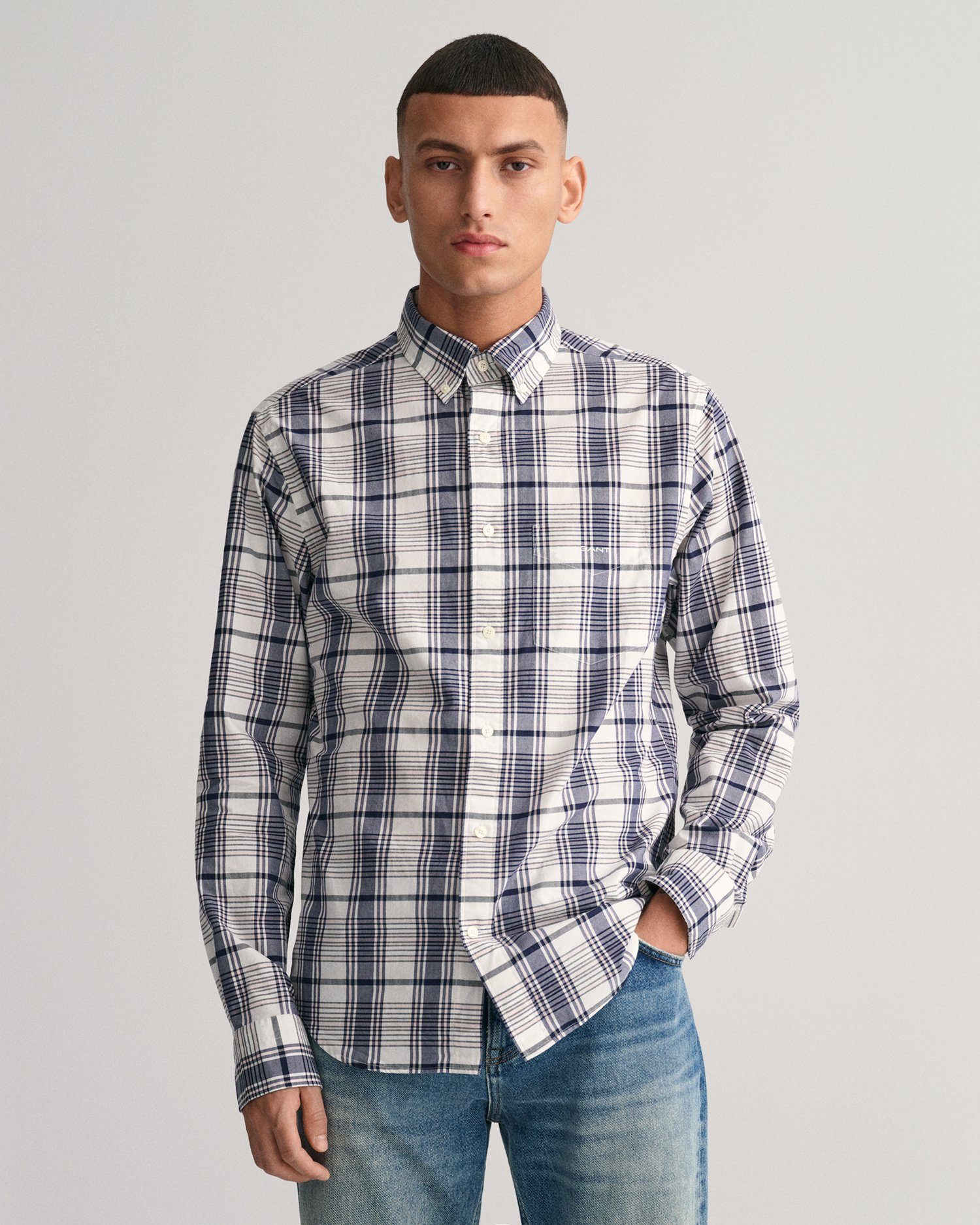 Gant Karohemd Regular Fit Popeline Karohemd