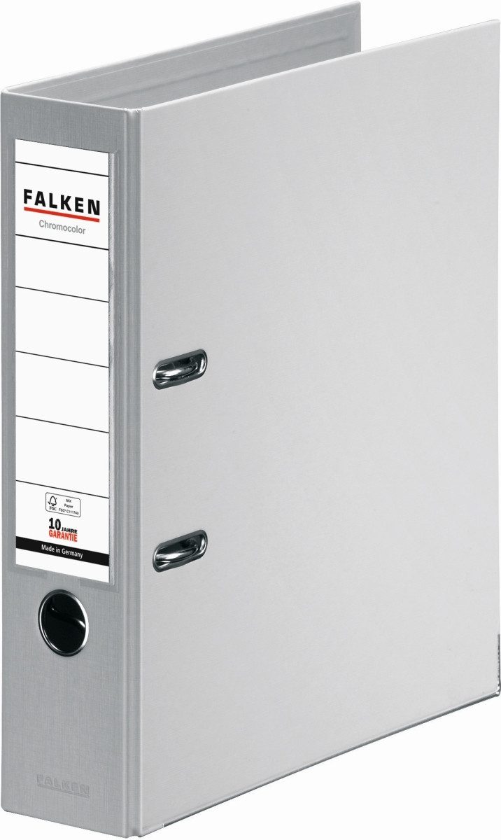 Falken Aktenordner Ordner Chromocolor A4 PP 80mm grau