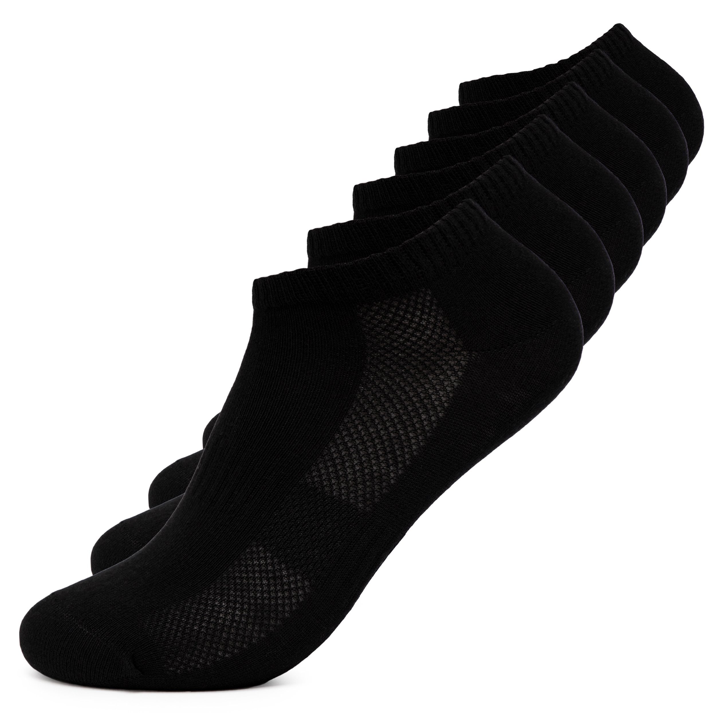 OCCULTO Sneakersocken Damen (6-Paar) Pack Jana) Black Sneaker Bio-Baumwolle (Modell: 6er Socken aus
