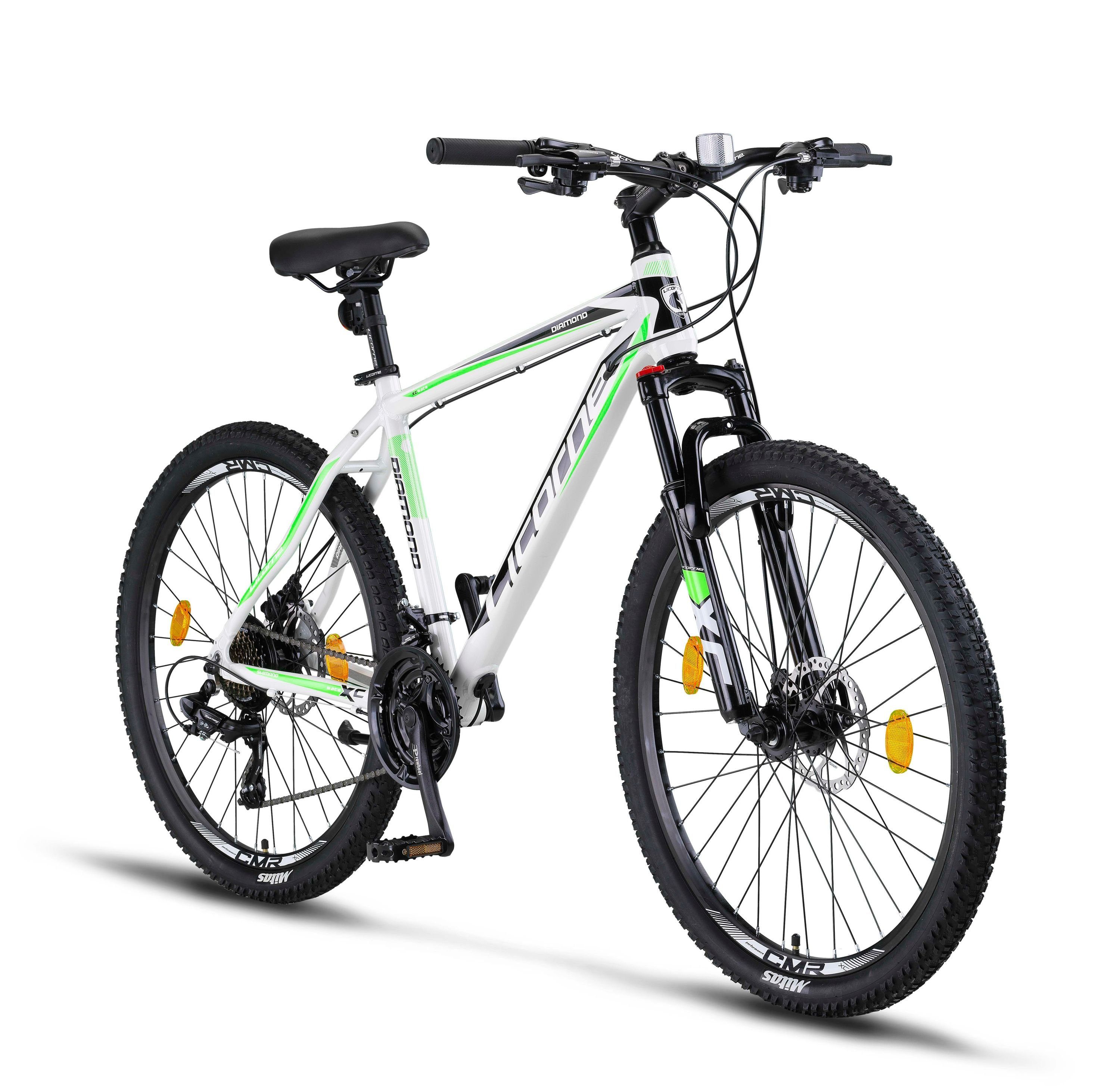 und Premium Licorne Licorne Bike Weiss Alu Diamond 27.5 Mountainbike 26, Zoll, 21 Gang 29 Mountainbike Bike