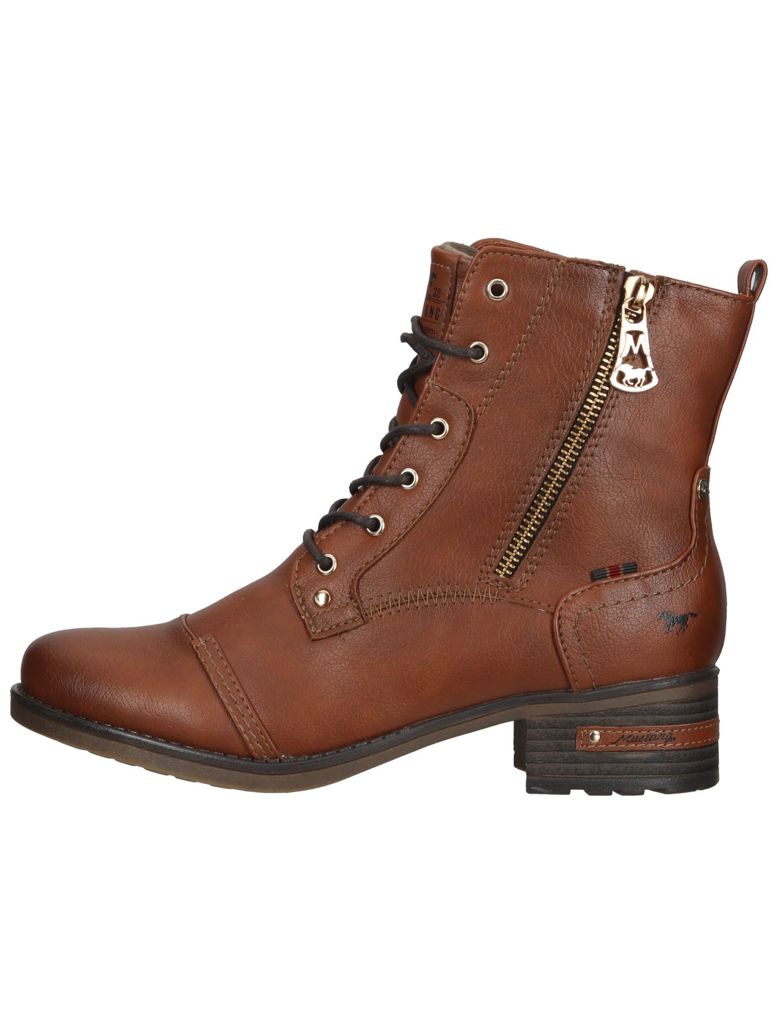 MUSTANG Stiefelette Lederimitat Schnürstiefelette günstig online kaufen
