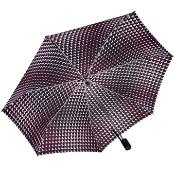Knirps® Taschenregenschirm leichter, kompakter Schirm mit Auf-Zu-Automatik, schönes Design für Damen - Punkte Sun burgundy