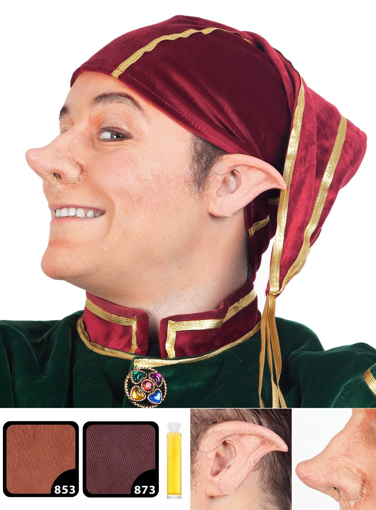 Theaterschminke Make-up Set Weihnachtself